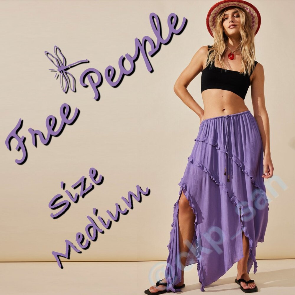 Free People Ambie Maxi Skirt Sz M
